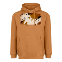 Meerkat Cowhide Black and Light Brown Brushstroke Heavyweight Hoodie - Jasminsmagicworld