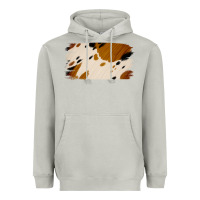 Moon Dust Cowhide Black and Light Brown Brushstroke Heavyweight Hoodie - Jasminsmagicworld
