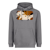 Storm Cowhide Black and Light Brown Brushstroke Heavyweight Hoodie - Jasminsmagicworld