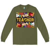 Army Green Western Teacher Black And Glitter Long Sleeve Tee - LillyAllenDesigns
