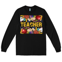 Black Western Teacher Black And Glitter Long Sleeve Tee - LillyAllenDesigns