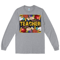 Heather Grey Western Teacher Black And Glitter Long Sleeve Tee - LillyAllenDesigns