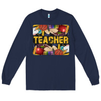 Navy Western Teacher Black And Glitter Long Sleeve Tee - LillyAllenDesigns