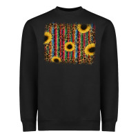 Black sunflowers serape leopard Heavyweight Sweatshirt - RanaPortraitStore