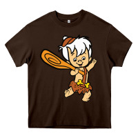 Chocolate Brown bamm bamm Heavy Core Tee - DesigneFamous