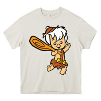 Cream bamm bamm Heavy Core Tee - DesigneFamous