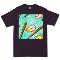 Plum baseball bat with thunders seamless pattern Premium Tee - BundleAndBundleShop