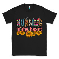 Black Nursing In My Heart Classic Tee - FaDigitalArtStudio