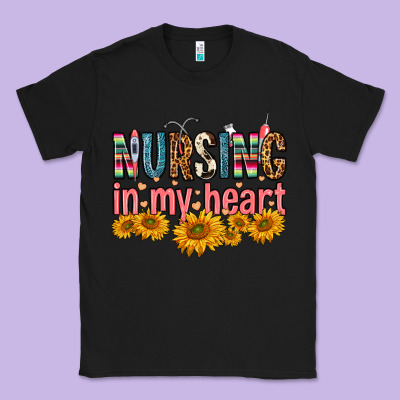 Nursing In My Heart Classic Tee Designed By Fadigitalartstudio