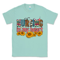 Seafoam Nursing In My Heart Classic Tee - FaDigitalArtStudio