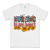 White Nursing In My Heart Classic Tee - FaDigitalArtStudio