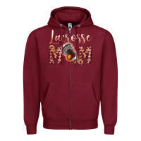 Burgundy pink lacrose mom Zipper Hoodie - Jasminsmagicworld