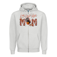 Dove Grey pink lacrose mom Zipper Hoodie - Jasminsmagicworld