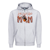 Heather Grey pink lacrose mom Zipper Hoodie - Jasminsmagicworld