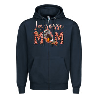 Navy pink lacrose mom Zipper Hoodie - Jasminsmagicworld