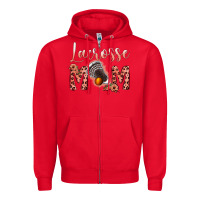 Red pink lacrose mom Zipper Hoodie - Jasminsmagicworld