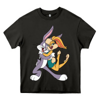 Asphalt bugs bunny and lola bunny Heavy Core Tee - DesigneFamous