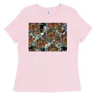 Bubblegum Pink Dog Pattern Ladies Tee - CowhideDigitalArt