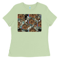 Matcha Dog Pattern Ladies Tee - CowhideDigitalArt