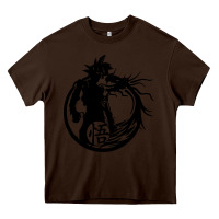 Chocolate Brown goku super saiyan ultra dragon Heavy Core Tee - DesigneFamous