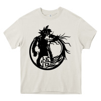 Cream goku super saiyan ultra dragon Heavy Core Tee - DesigneFamous