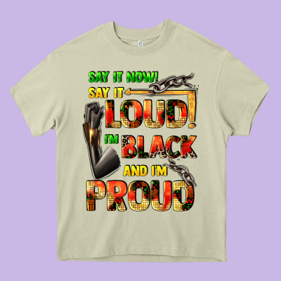 Say It Now! Say It Loud! I'm Black And I'm Proud Heavy Core Tee Designed By Fadigitalartstudio