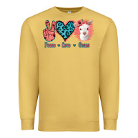 Antique Gold Peace Love Goats Premium Sweatshirt - Jasminsmagicworld