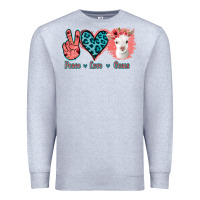 Heather Grey Peace Love Goats Premium Sweatshirt - Jasminsmagicworld