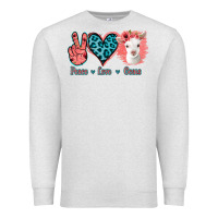 Oatmeal Heather Peace Love Goats Premium Sweatshirt - Jasminsmagicworld
