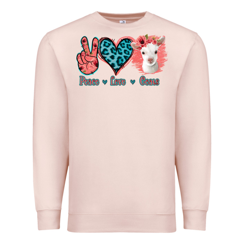 Peace Love Goats Premium Sweatshirt by Jasminsmagicworld | Teevron