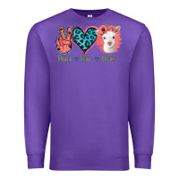 Purple Peace Love Goats Premium Sweatshirt - Jasminsmagicworld