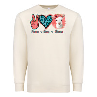 Sandshell Peace Love Goats Premium Sweatshirt - Jasminsmagicworld