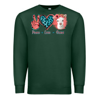 Sports Green Peace Love Goats Premium Sweatshirt - Jasminsmagicworld