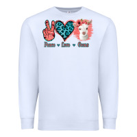 White Peace Love Goats Premium Sweatshirt - Jasminsmagicworld