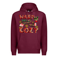Burgundy warm and cozy Premium Hoodie - BarkalooDesign