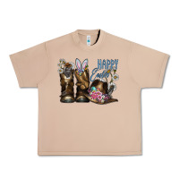Burro Happy Easter Urban Heavy Tee - CowhideDigitalArt