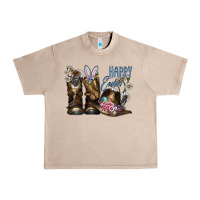 French Oak Happy Easter Urban Heavy Tee - CowhideDigitalArt