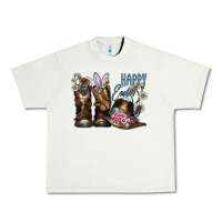 Pistachio Happy Easter Urban Heavy Tee - CowhideDigitalArt