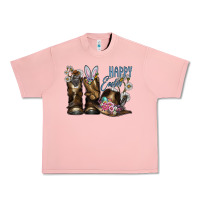 Salmon Happy Easter Urban Heavy Tee - CowhideDigitalArt