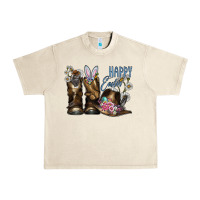Sandshell Happy Easter Urban Heavy Tee - CowhideDigitalArt