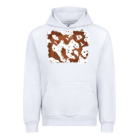 White cowhide Urban Hoodie - RanaPortraitStore