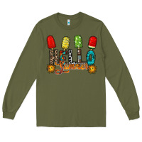 Army Green hello summer Long Sleeve Tee - RacoonDesign