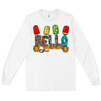 White hello summer Long Sleeve Tee - RacoonDesign