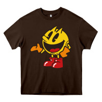 Chocolate Brown pacman Heavy Core Tee - DesigneFamous