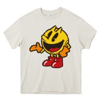 Cream pacman Heavy Core Tee - DesigneFamous
