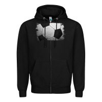 Black soccer brushstroke Zipper Hoodie - Jasminsmagicworld