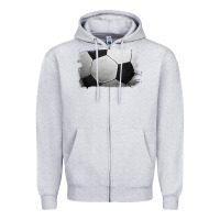 Heather Grey soccer brushstroke Zipper Hoodie - Jasminsmagicworld