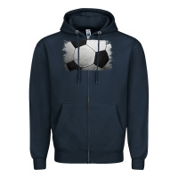 Navy soccer brushstroke Zipper Hoodie - Jasminsmagicworld