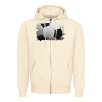 Sandshell soccer brushstroke Zipper Hoodie - Jasminsmagicworld