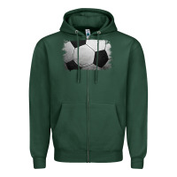 Sports Green soccer brushstroke Zipper Hoodie - Jasminsmagicworld